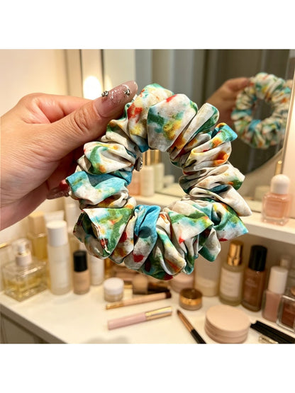 Gifty - Polka Dot Printed Ponytail Scrunchie