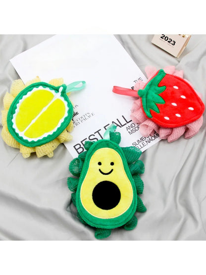 Papo - Cute Strawberry Shaped Bath Pouf