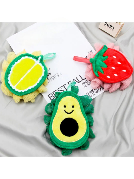 Papo - Cute Strawberry Shaped Bath Pouf