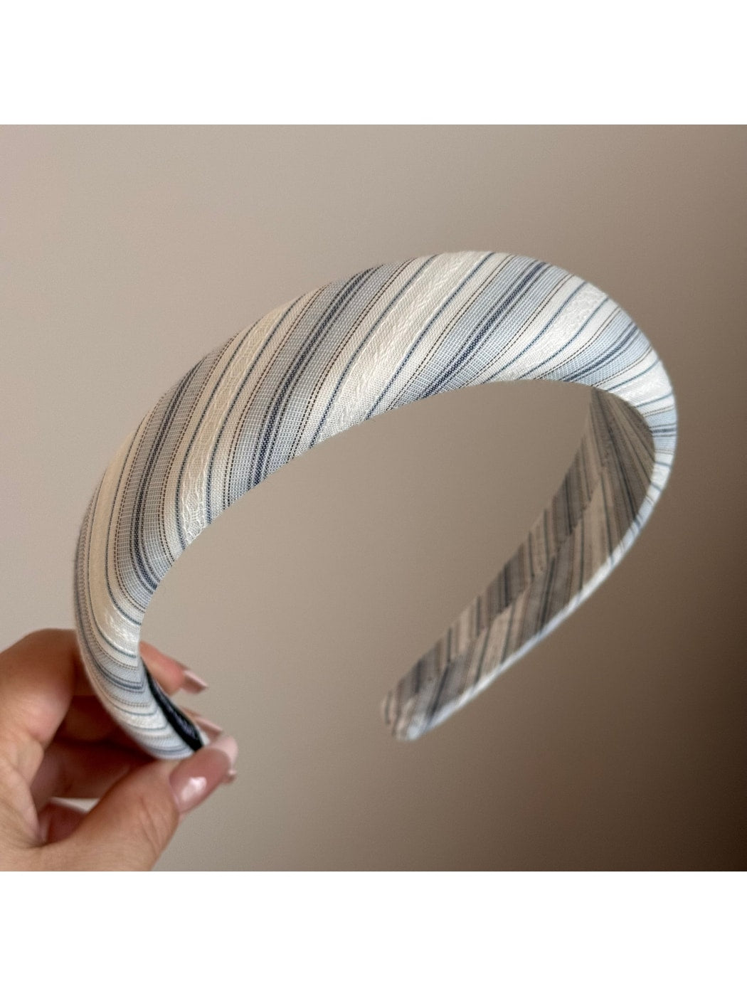 Gifty - Irregular Stripe Wrapped Headband and Scrunchie
