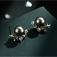 Earedge - Gray Starburst Style Alloy Stud Earrings