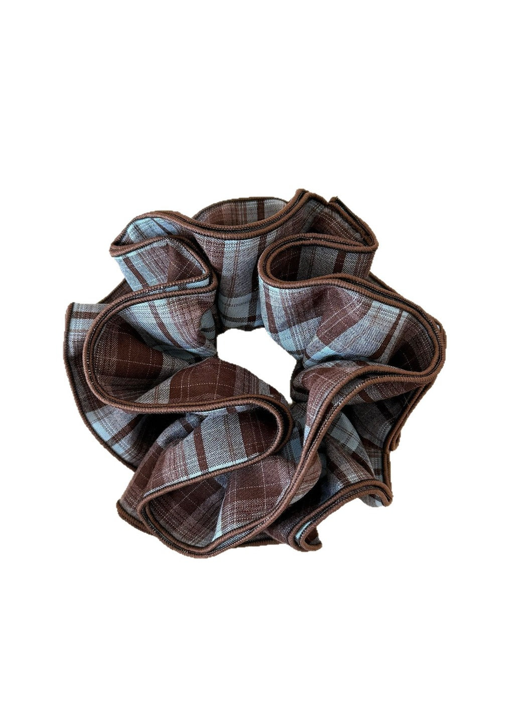 Gifty - Oversized Deep Color Plaid Scrunchie