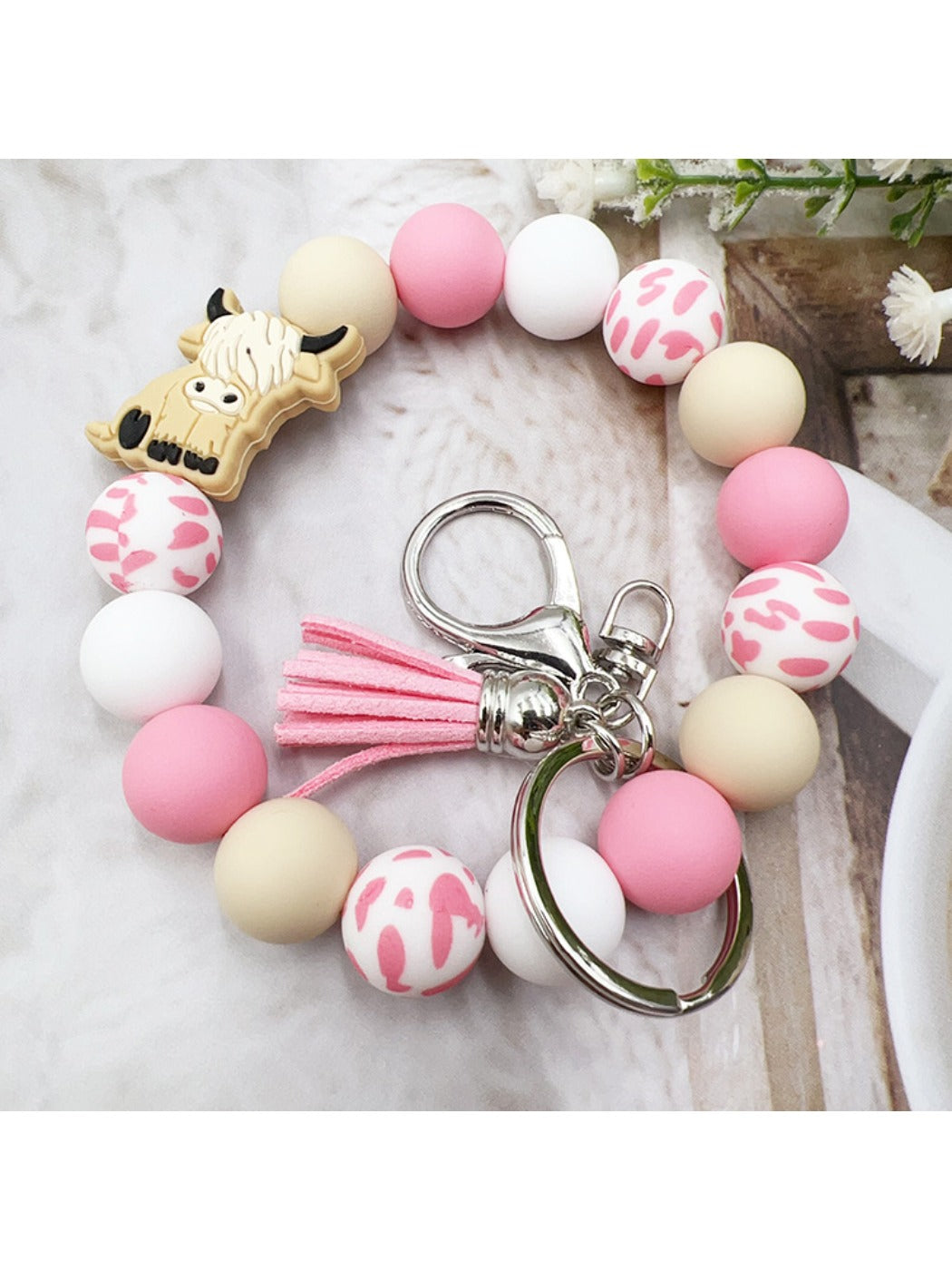 Keypus - Cartoon Animal Tassel Silicone Keychain
