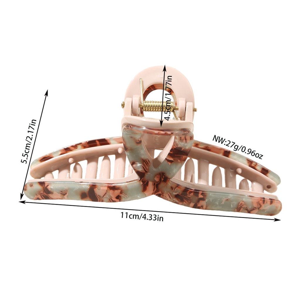 Beau - Geometric Line Acetate Fiber Hair Claw Clip