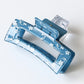 Beau - Square Hollow Floral Print Hair Claw Clip