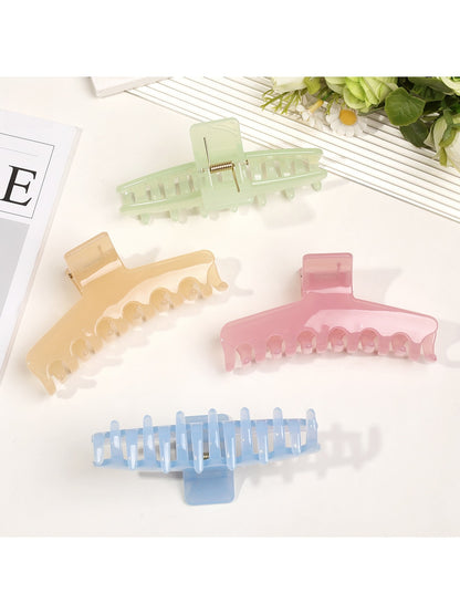 Beau - Jelly Finish Wide Shape Women's Claw Hair Clip