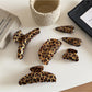 Beau - Leopard Print PVC Alloy Everyday Claw Clip