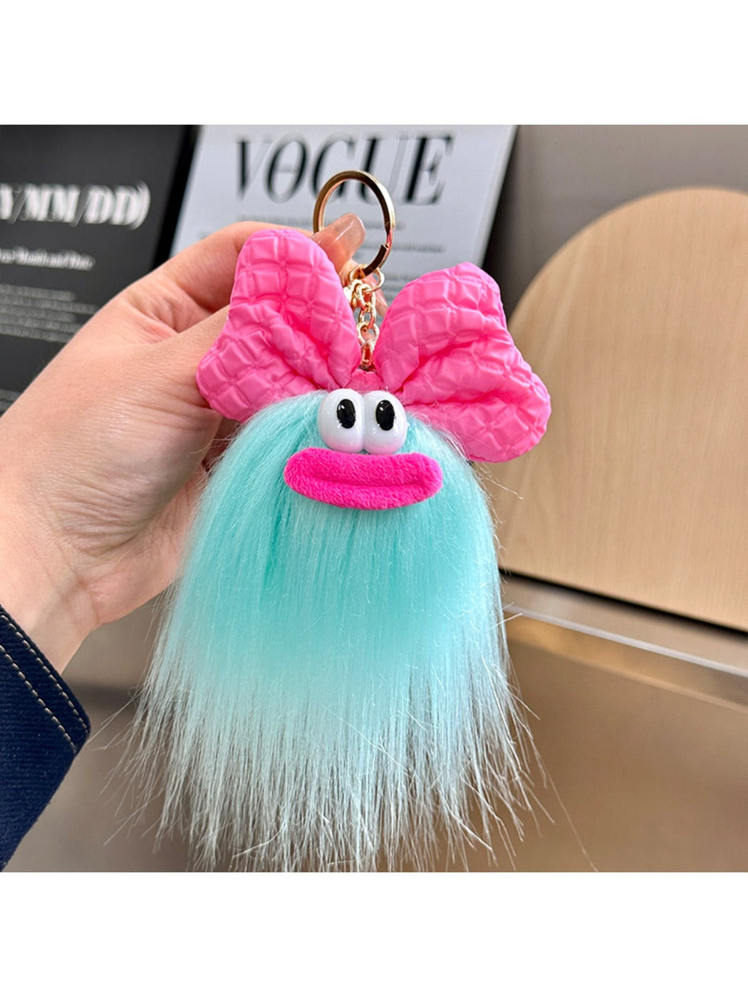 Keypus - Long Hair Monster Keychain