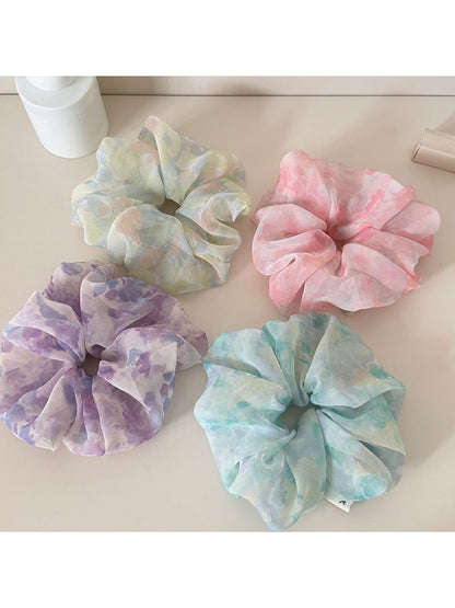 Gifty - Watercolor Mesh High Elastic Round Scrunchie