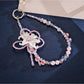 Keypus - Sculpted Iris Flower Beaded Bag Charm Keychain