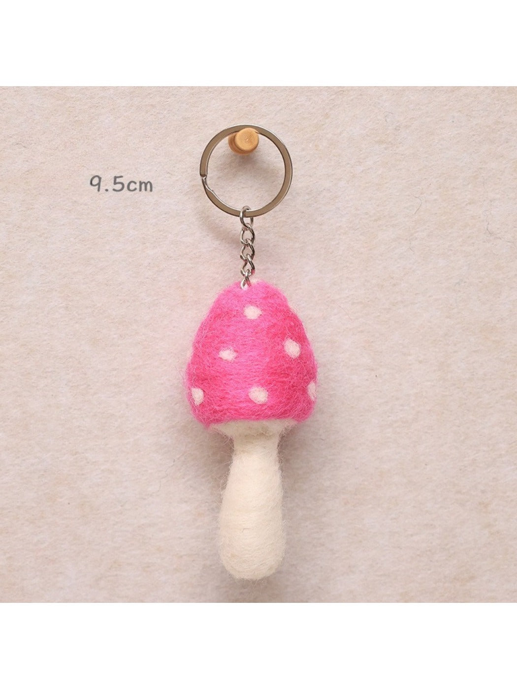 Feltery - Colorful Felt Mushroom Keychain 3D Cute