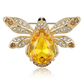Brovia - Alloy Bee Accent Fashion Brooch Pin Accessory