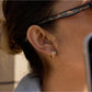 Earedge - Charming Bi-Color Bow Hoop Earrings