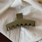 Beau - Glossy Sculpted Plastic Hair Styling Claw Clip