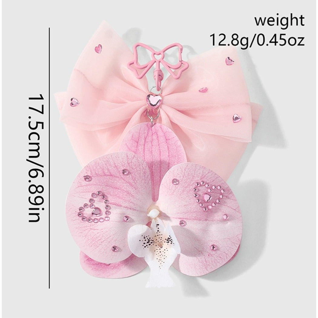 Keypus - Sweet Bow and Heart Charm Keychain