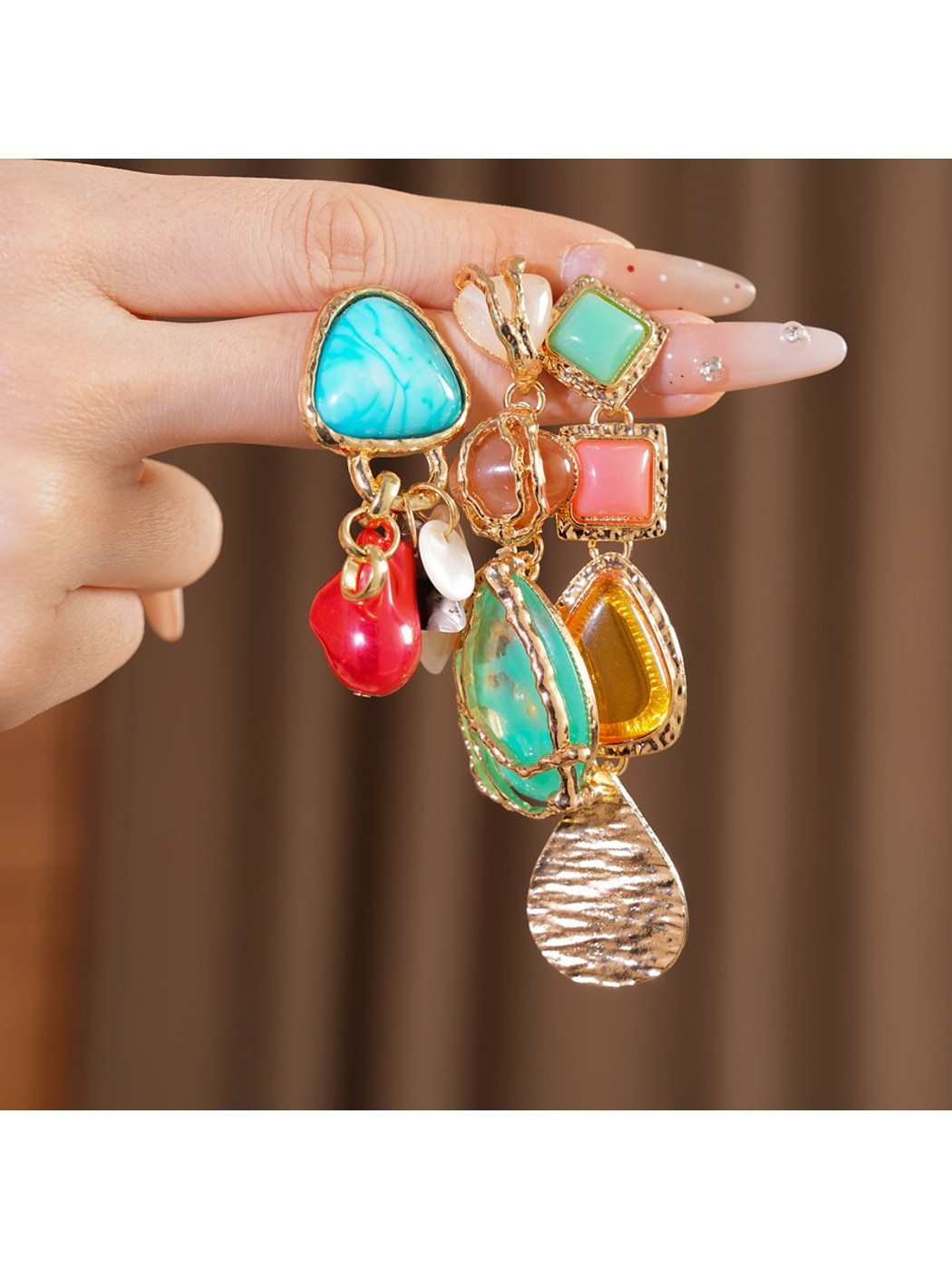 Earedge - Geometric Vintage Style Triangle Tassel Earrings