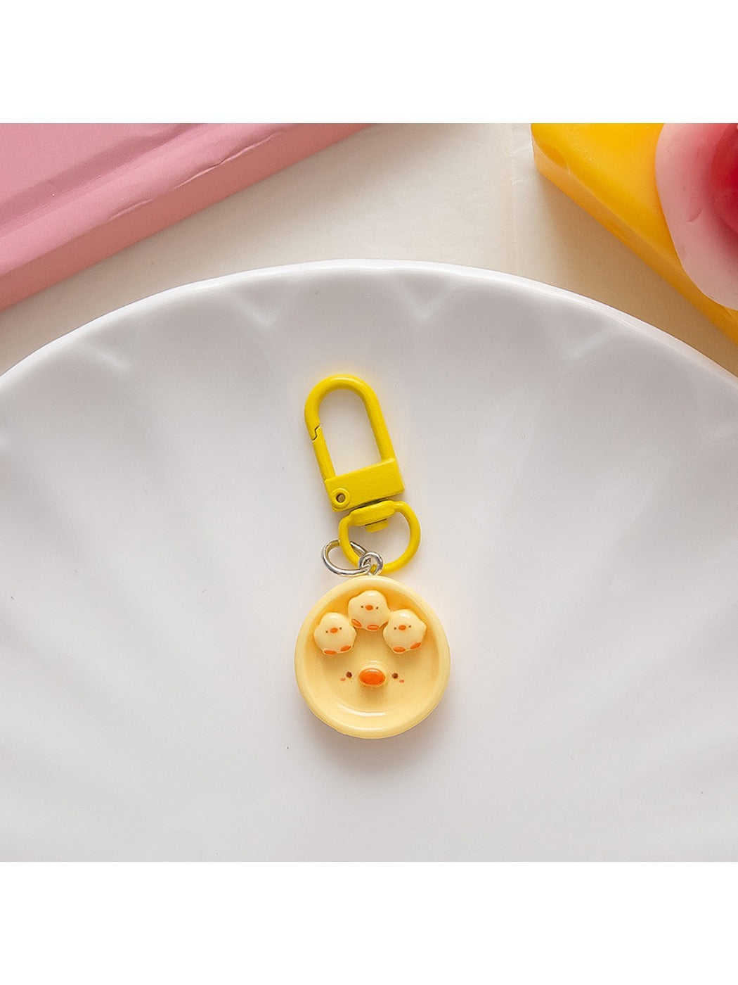 Keypus - Cute Breakfast Plate Pendant Keychain