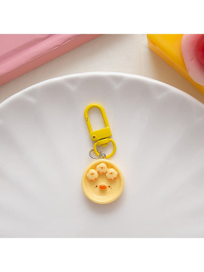Keypus - Cute Breakfast Plate Pendant Keychain