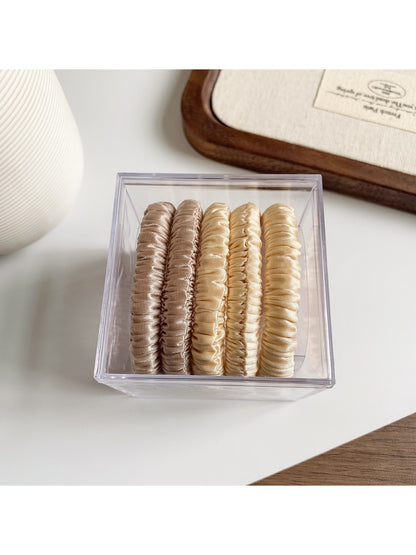 Gifty - Minimalist Satin Sausage-Shaped Hair Tie