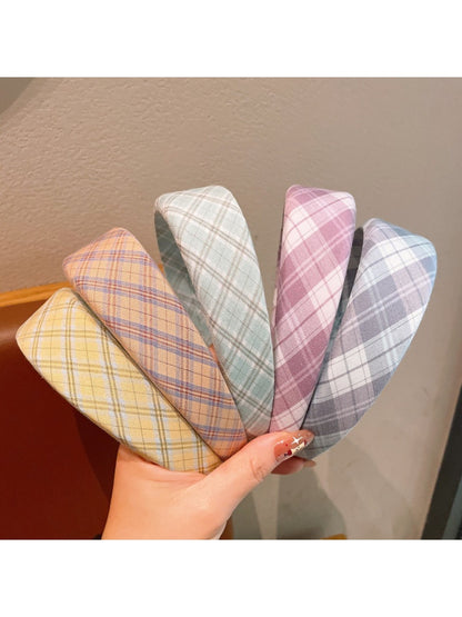 Gifty - Plaid Fabric Patterned Sweet Style Headband