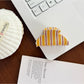Beau - Sweet Style Striped Plastic Hair Claw Clip