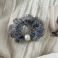 Gifty - Leopard Print Ruffled Bead Detail Scrunchie