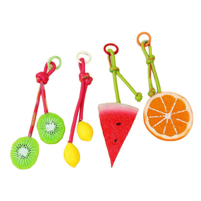Keypus - Fruit Pendant PU Bag Charm Keychain