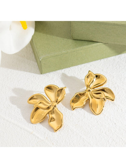 Earedge - Bougainvillea Floral Motif Earrings