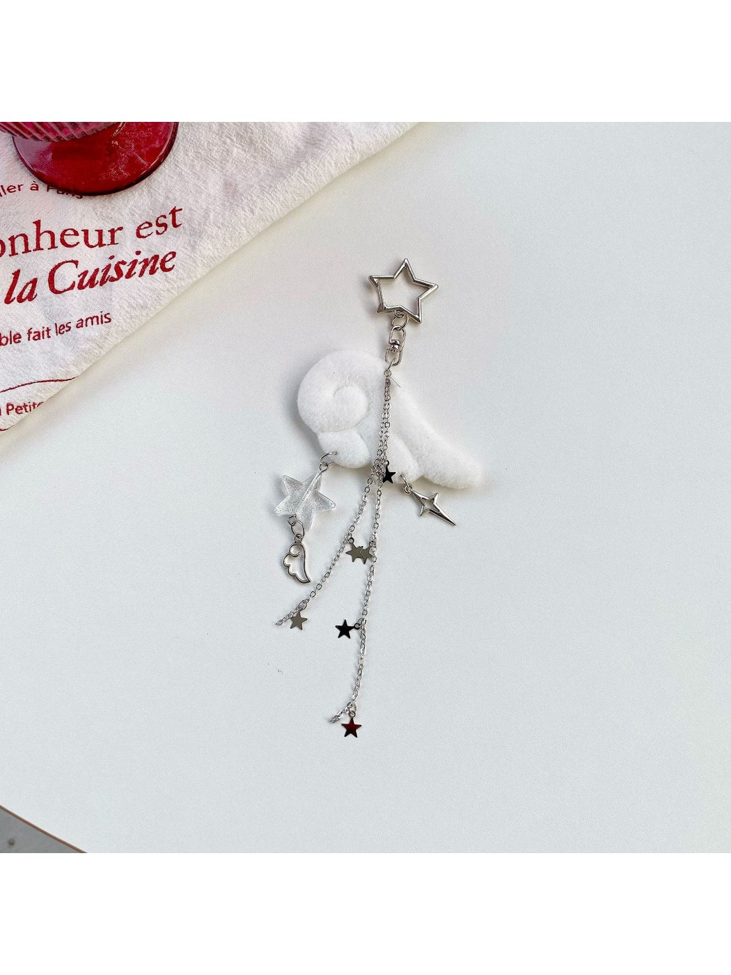Keypus - Retro Y2K Angel Wing Star Chain Keychain