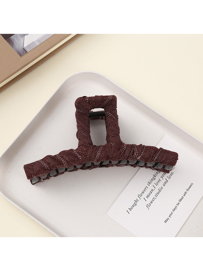 Beau - Rectangular Open Frame Polyester Claw Clip