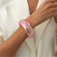 Lovra minimalist modern colorful bangle bracelet shown from above