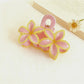 Beau - Double Flower Petal Cutout Claw Hair Clip