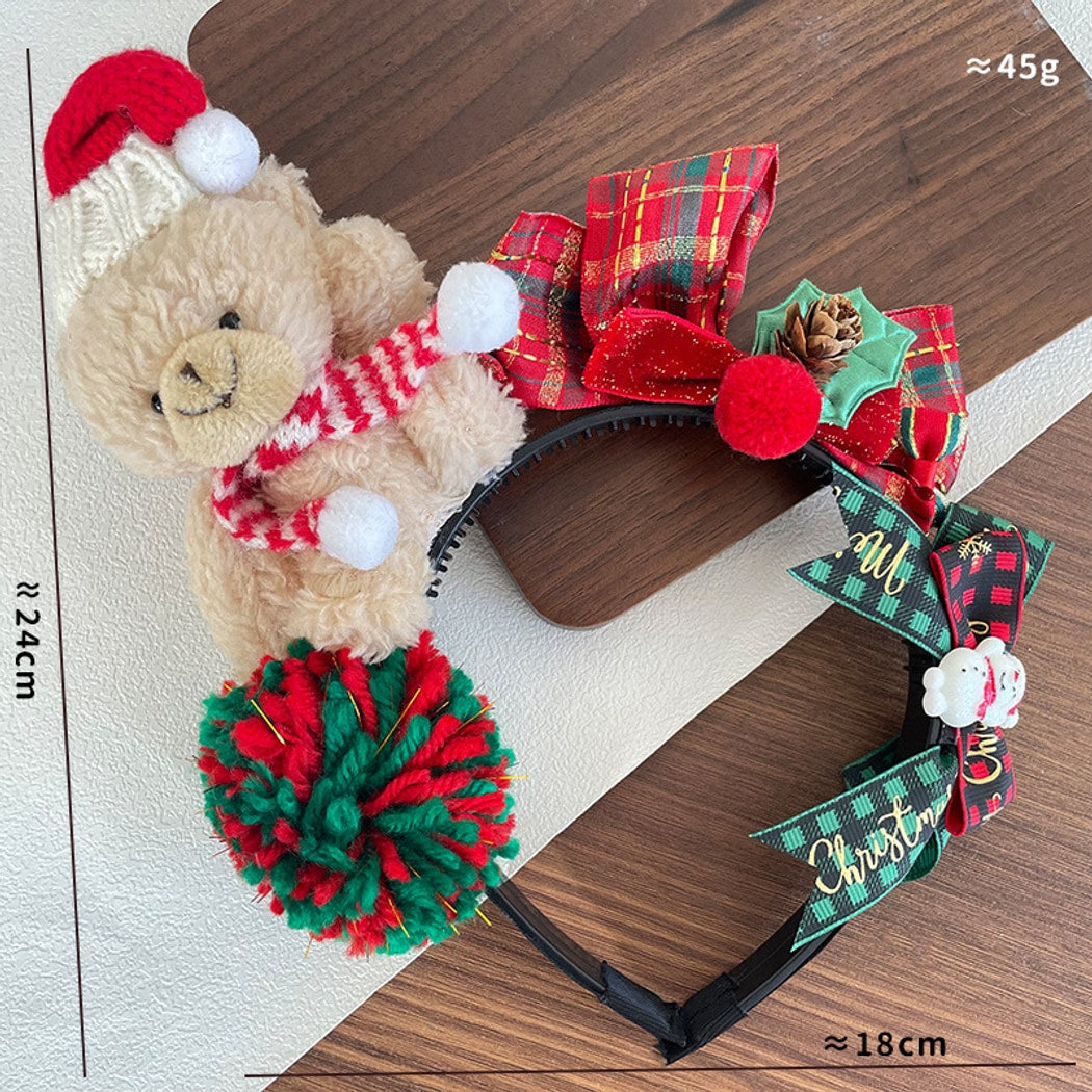 Gifty - Christmas Cute Bear Detail Decorative Headband
