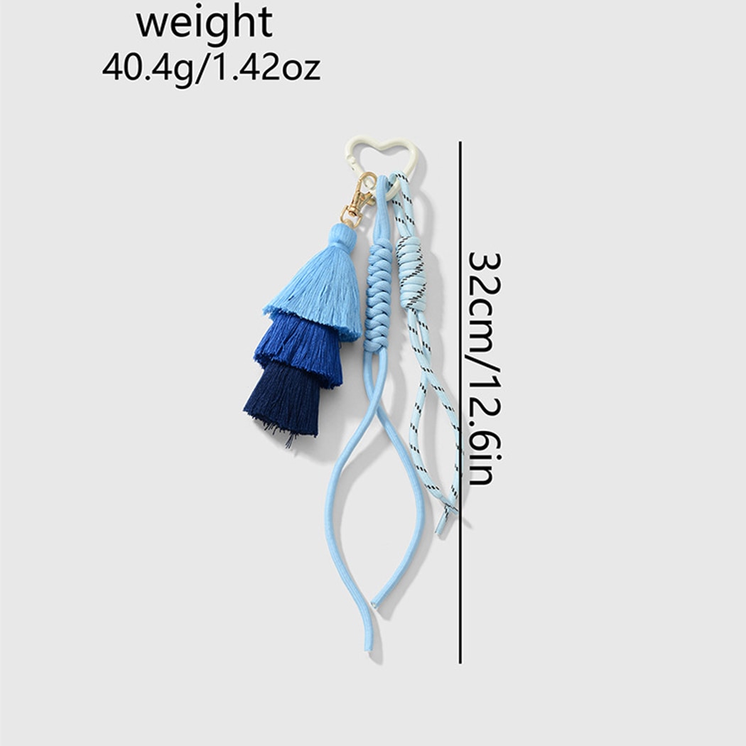 Keypus - Ethnic Style Layered Tassel Woven Cord Keychain