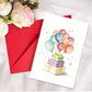 Carduria - Watercolor-Inspired Birthday Cake Greeting Card