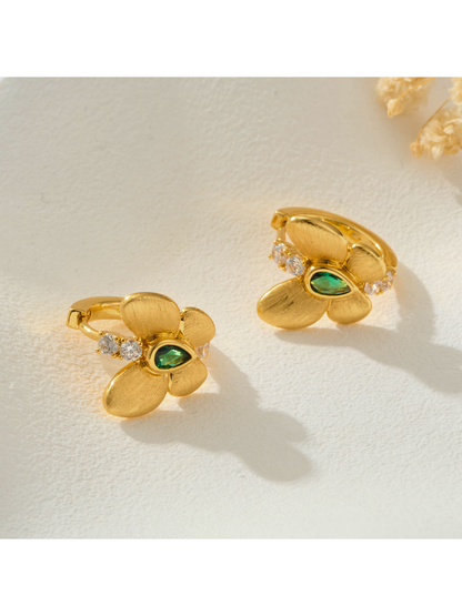 Earedge - Plated Butterfly Design Earrings