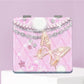 Mirroray - Butterfly Print PU Folding Makeup Mirror