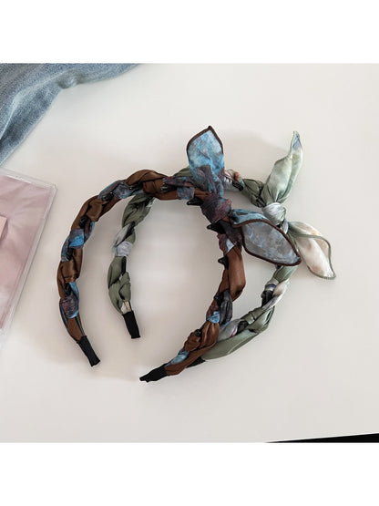 Gifty - Vintage Rabbit Ear Bow Wrap Headband