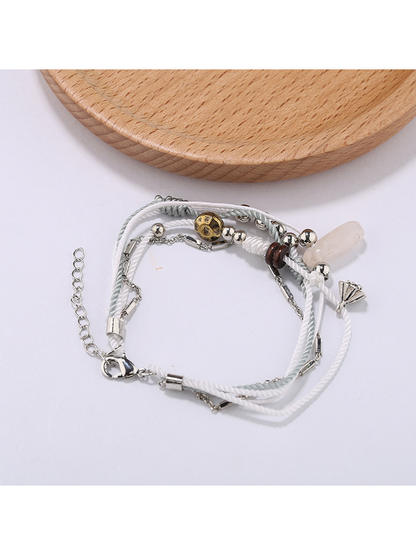 Lovra - Bohemian Beaded Rope Alloy Bracelet