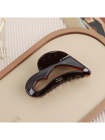 Beau - Open Heart Pattern Hair Claw Clip