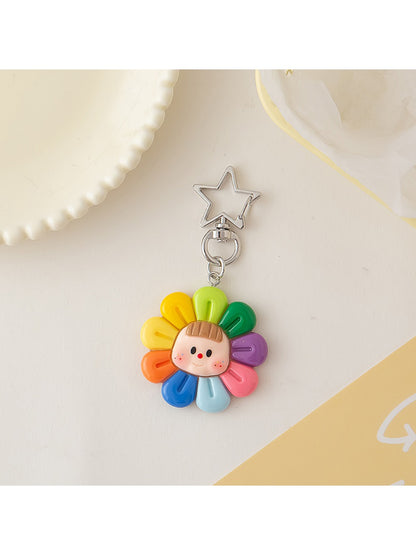 Keypus - Cute Colorful Sunflower Keychain