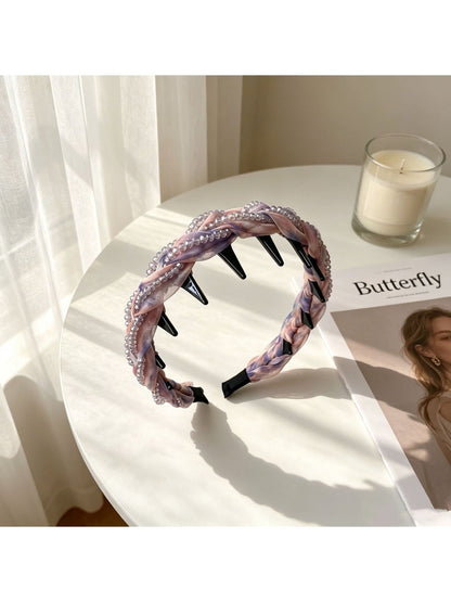 Gifty - Women's Braided Embellished Wide Headband