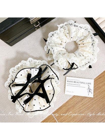 Gifty - Dot Double-layer Lace Hair Ring