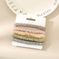 Gifty - Solid Color Crinkle Hair Tie Set