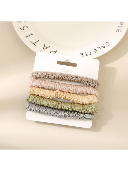 Gifty - Solid Color Crinkle Hair Tie Set