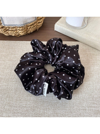 Gifty - Satin Polka-Dotted Scrunchie