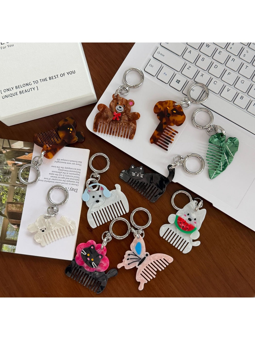 Keypus - Animal Shape Comb Bag Charm Keychain