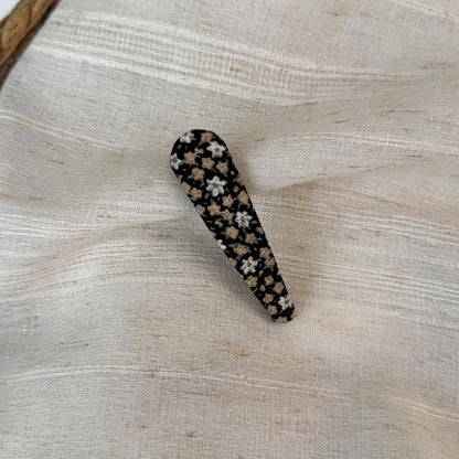 Beau - Floral Pattern Fabric Hair Clip