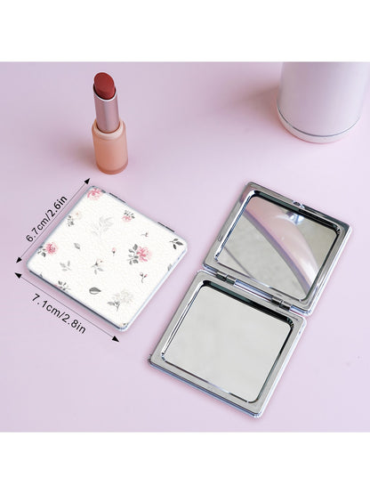 Mirroray - Bow Print Foldable Compact Makeup Mirror