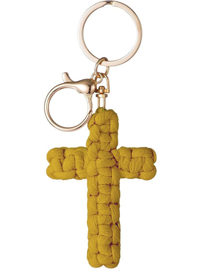 Keypus - Boho Braided Cross Bag Charm Keychain